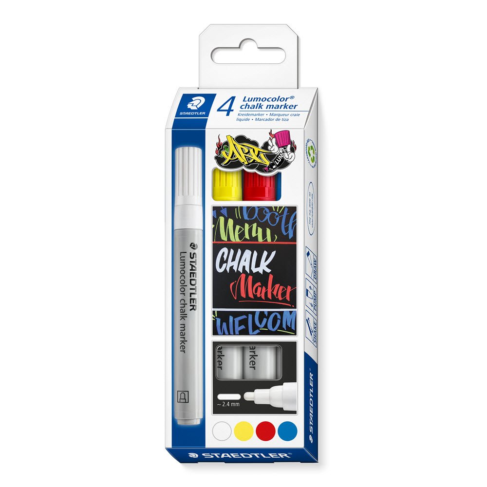 Lumocolor Chalk Marker St 4 ass